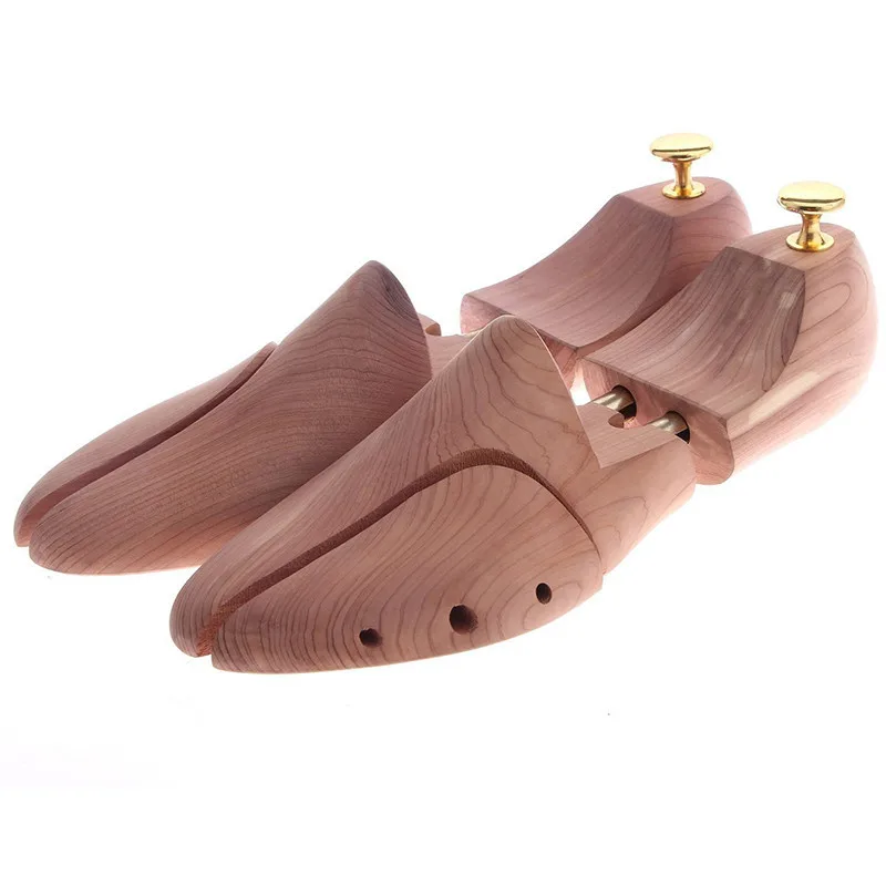 cheerfulus Unisex Wood Shoe Tree Twin Tube Adjustable Shoes Stretcher 