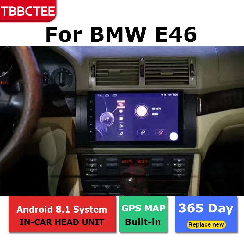 Best 2 Din Android radio bluetooth GPS Navigation wifi Stereo video For BMW E46 1998~2004 Car Multimedia Player 3