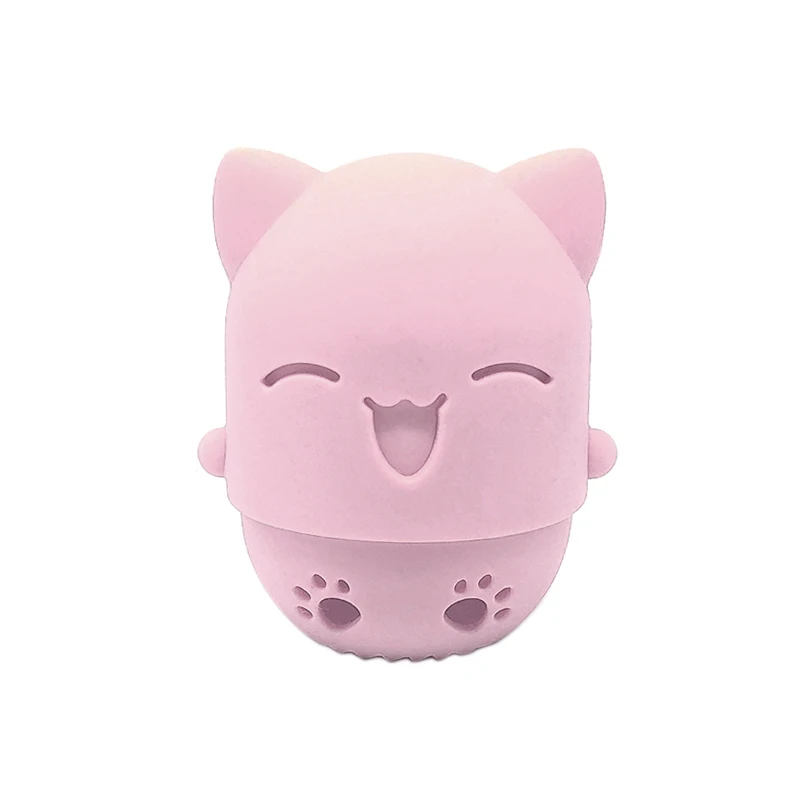 Multifunction organizer box dustproof mini silicone puff face wash beauty blender storage box makeup organizer home storage tool