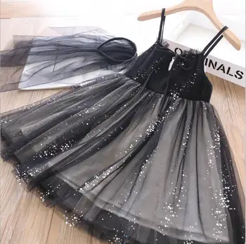 

kids dress for girls wholeslae sumner girls black tulle sleeveless party tutu dresses children's dress
