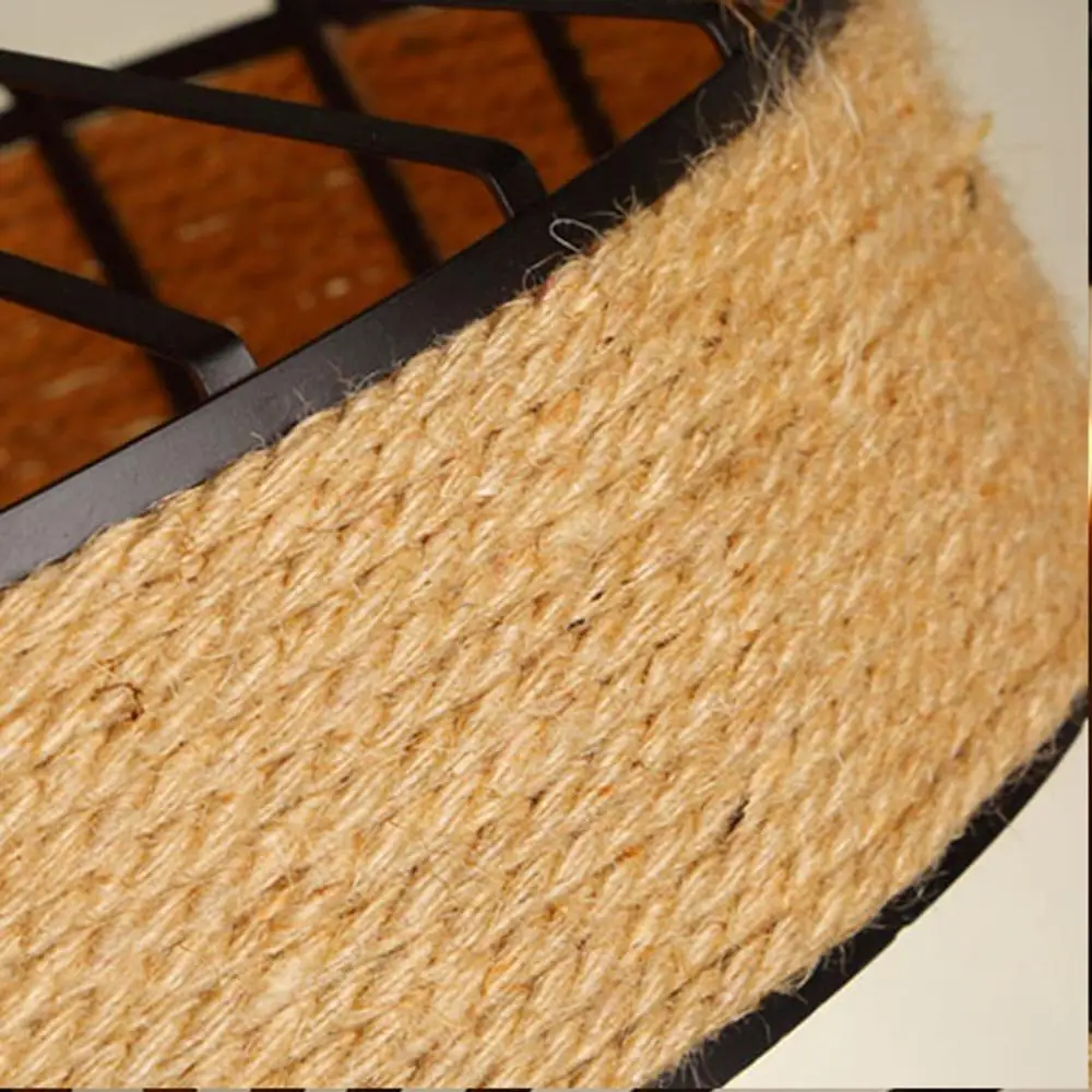 Винтаж промышленный подвесной светильник металлический пеньковая веревка с