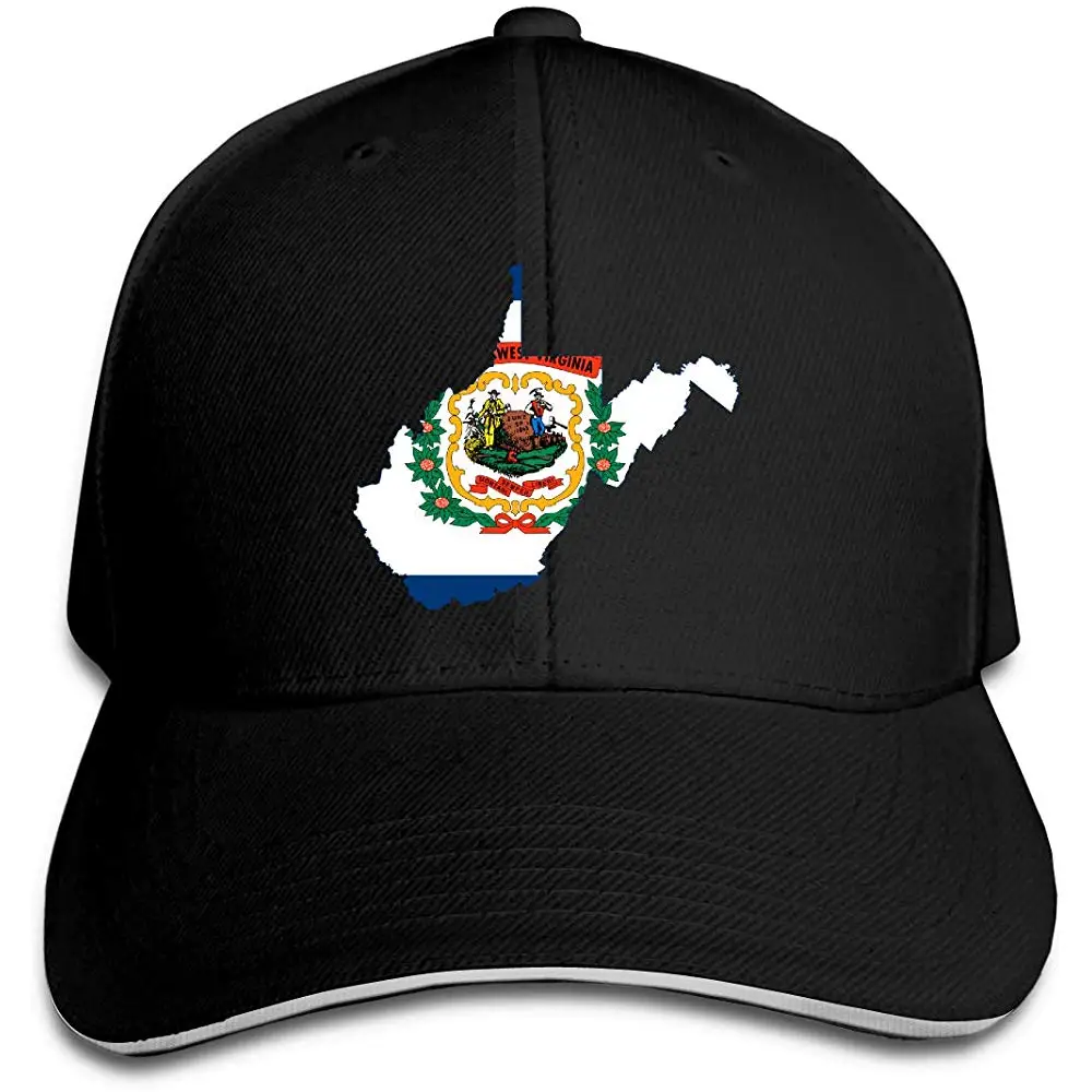 WHW45HAT Мужская Женская Западная Виргиния эмблема карта Дальнобойщик Кепка бейсбольная кепка