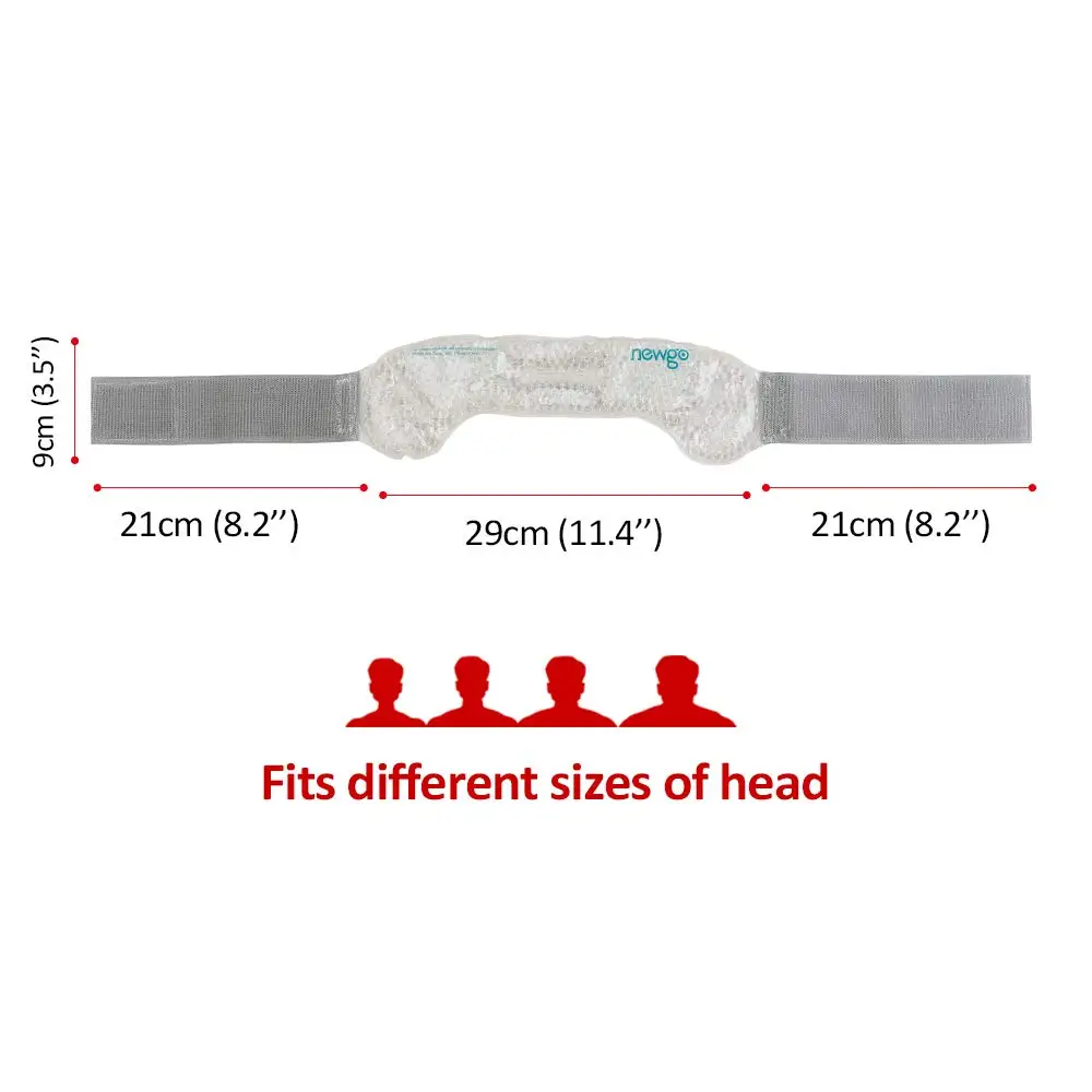 Migraine Ice Pack Head Wrap Adjustable Headache Ice Pack with Gel Bead for Pain Relief Breathable 5