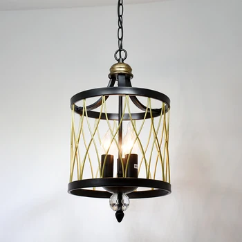 

Aoiour 3-Light Chandelier Black with Gold Tone Pendant Light Drum Hallway Entryway Lamp Ceiling Flush Mount Led Light Fixture