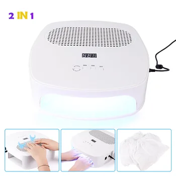 

120W 2 In 1 Nail Lamp for Nail Dust Collection , 42 LED Nail Dryer,Suction Manicure with Two Strong Power fans Vacuum Cleaner