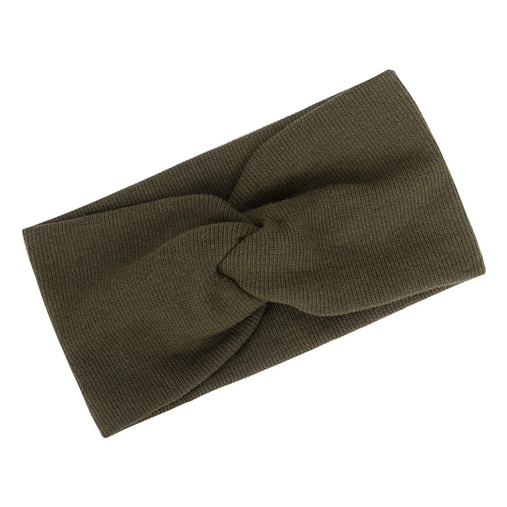 Army Green Детская повязка на голову с бантом для девочек, ободки с кроличьими ушками, тюрбан с узлом, аксессуары для детей, повязка на голову для маленьких девочек, Faixa Cabelo Para Bebe - Цвет: Army Green