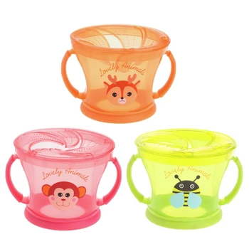 

Soft Food Bowl Children Snack Spilled Cup Leak Proof Baby Snack Box Container 19QF