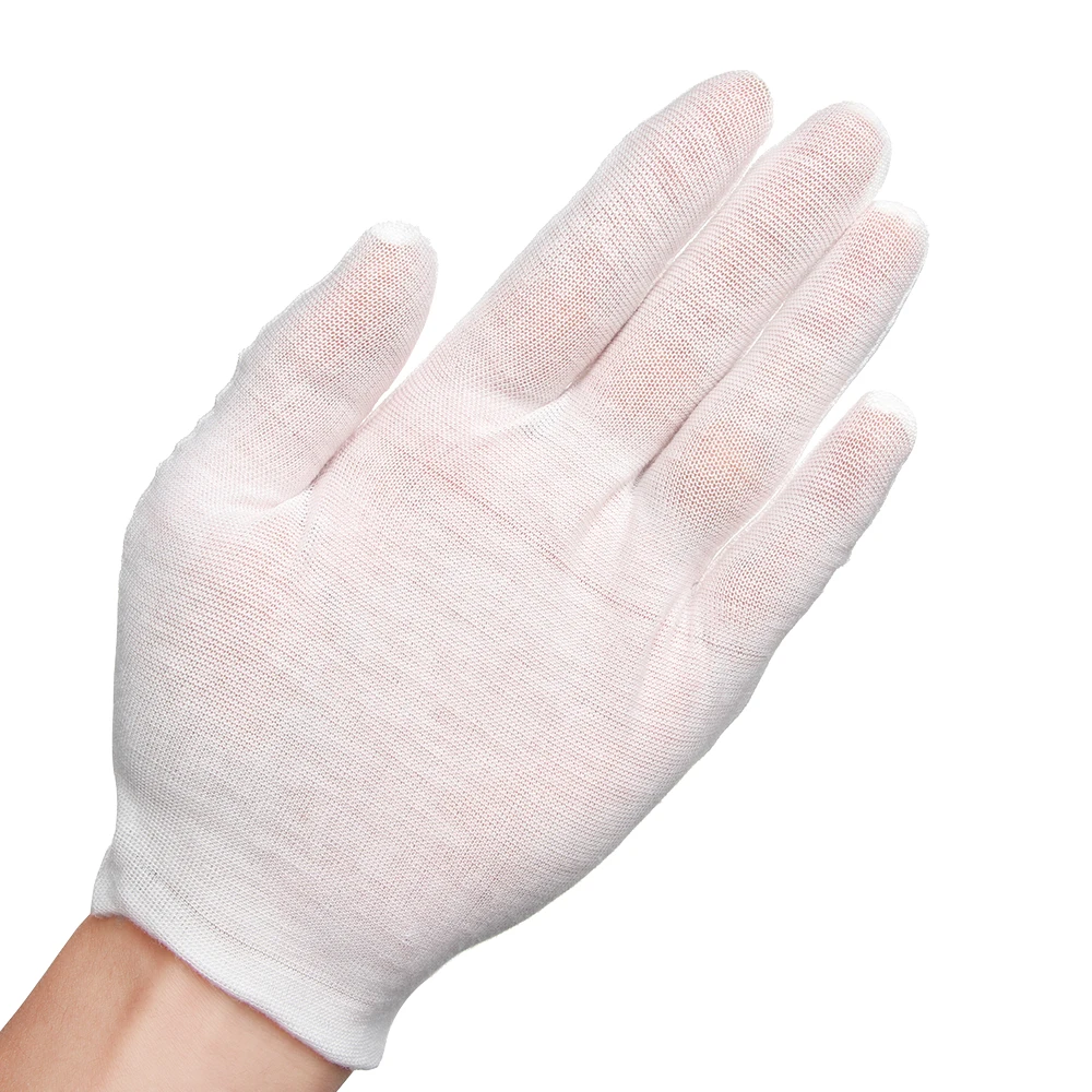White Cotton Gloves Labor Protection Gloves Jewelry Appreciation thin medium Cleaning Gardening Etiquette Supplies 1Pair protective gloves cleaning gloves cotton gloves garden work gloves cotton work gloves
