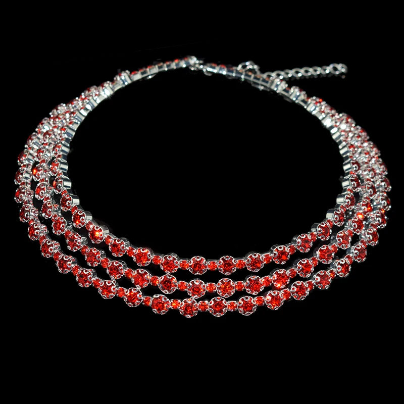 Rhinestone Choker Necklaces Torques Collar Women Statement Simple Open Collar Necklace Ladies Party Punk Crystal Necklace