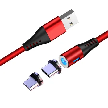 

5PCS USB Type C Cable Fast Charging Liquid USB C Magnetic Charging Line 360 Degree Blind Suction Android Type-C Cable 1M Red