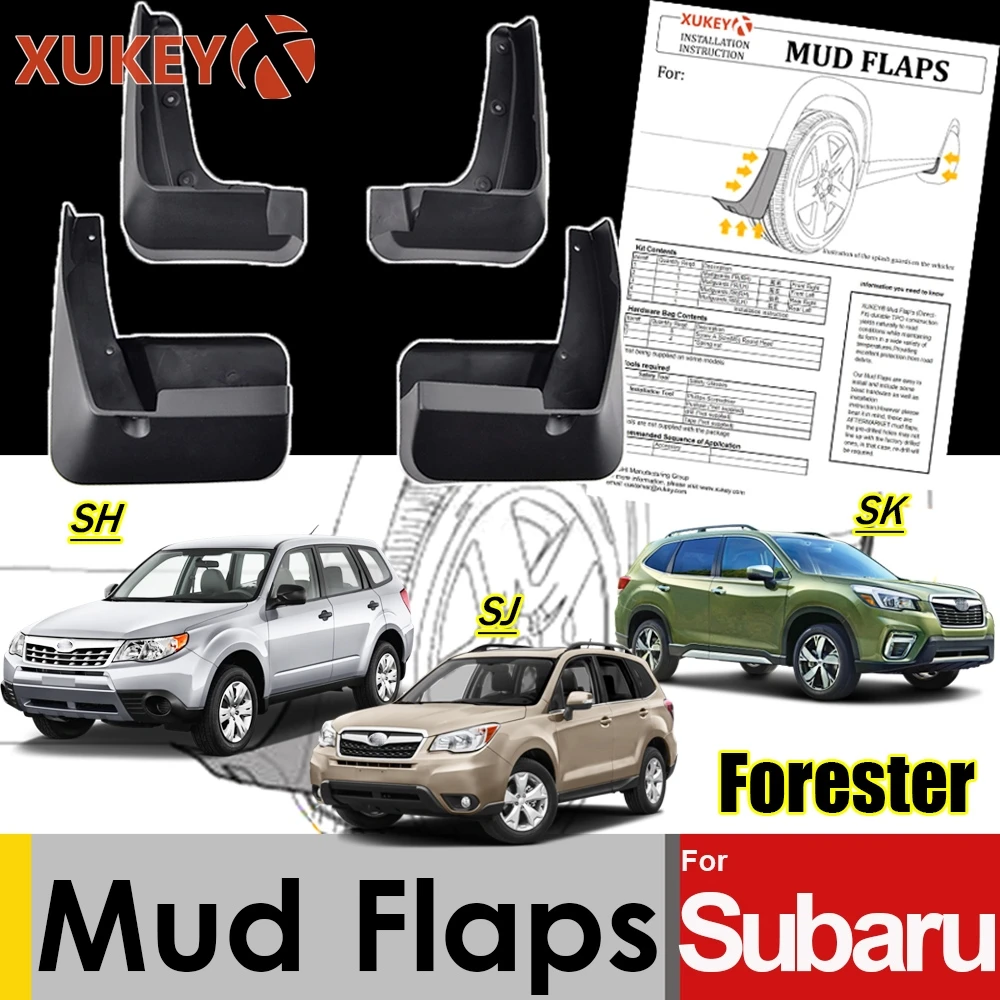 Брызговики для Subaru Forester SH 2007 2012 SJ 2013 2018 SK 2019 on брызговики защитное крыло