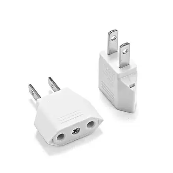 

100pcs EU To US CHN Plug Adapter European To China American Travel Power Adapter AC Converter Electrical Socket Outlet