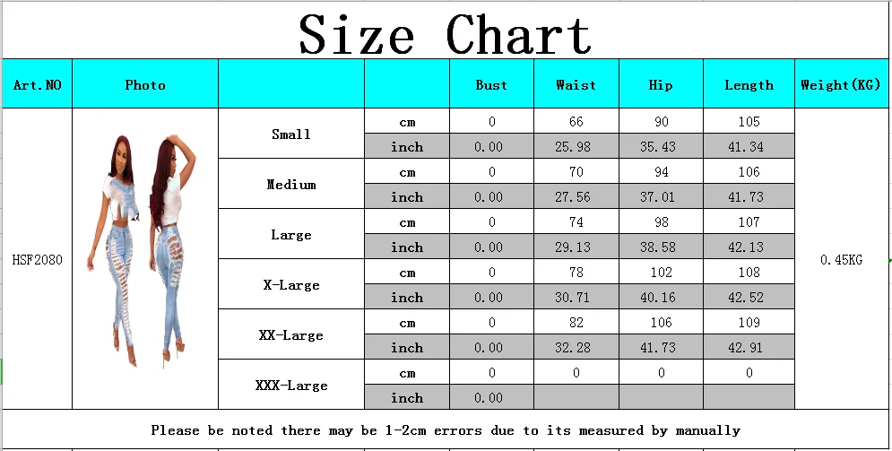High Street Ripped Hole Jeans Women's Destroyed High Waist Distressed Slim Denim Jeans Sexy Skinny Pencil Pants Summer Pants (1)