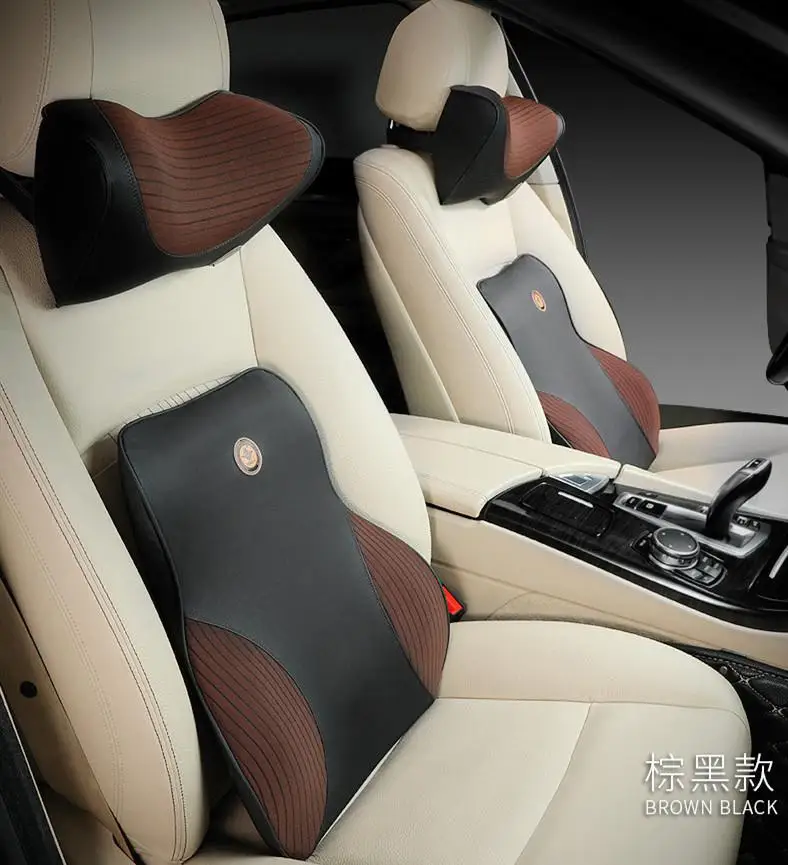 Подголовник автомобиля Подушка под поясницу защитный костюм набор пены памяти дышащий подголовник автомобиля подушка+ поясная поддержка сзади подушка набор