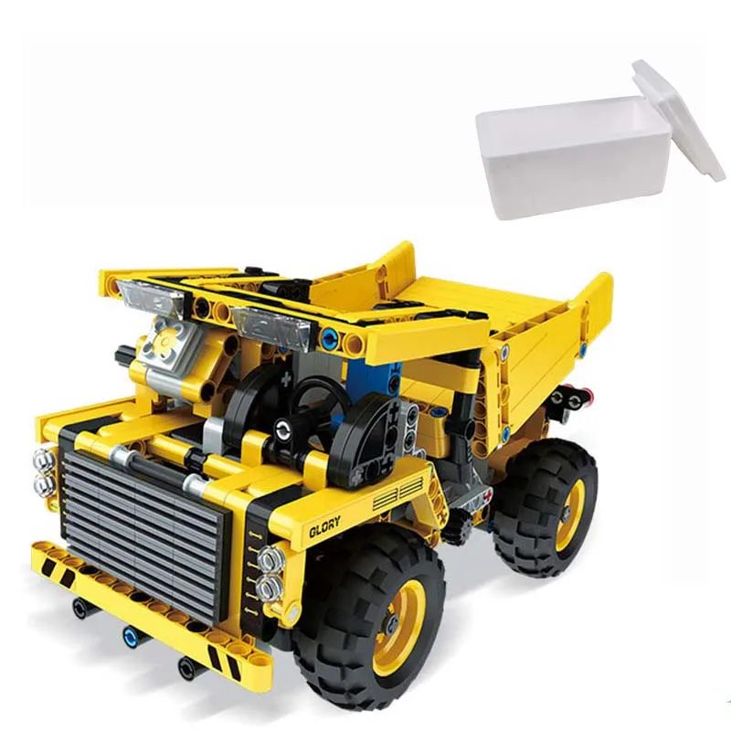 13016 Foam Box RC грузовик машинка из конструктора 13014 13015 13016 13017 Инженерная Бульдозер-погрузчик самосвал грузовик трактор, грузовики гусеничная игрушка RC автомобиль - Цвет: 13016 Foam Box