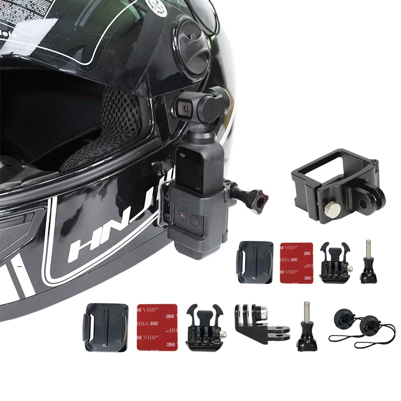 12 в 1 мотоциклетный шлем держатель зажим Фиксированный Кронштейн монтажный адаптер Набор для DJI OSMO Карманный карданный аксессуары для камеры