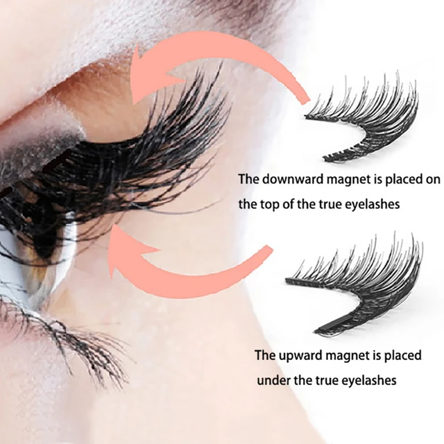 LEKOFO 8Pcs Magnetic Eyelashes With 2 magnetic lashes 3D False Natural For Mink Eye lashes Extension Long faux cils magnetique 6