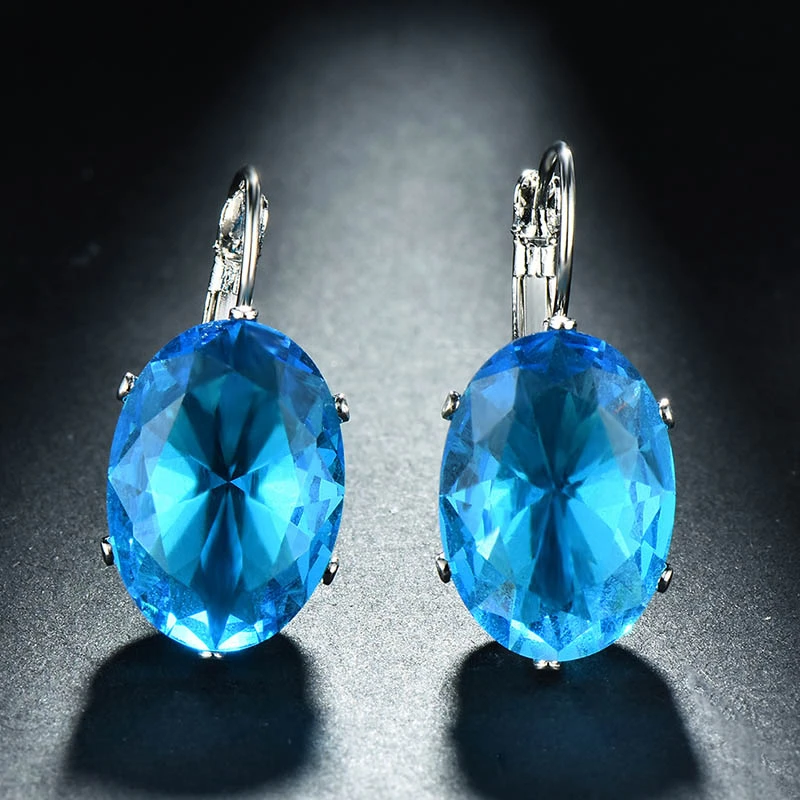 925 silver Earrings with Large oval citrine gemstone Engagement Ear Drop Earrings For Women Jewelry silver earrings silver dangle earrings womens earrings