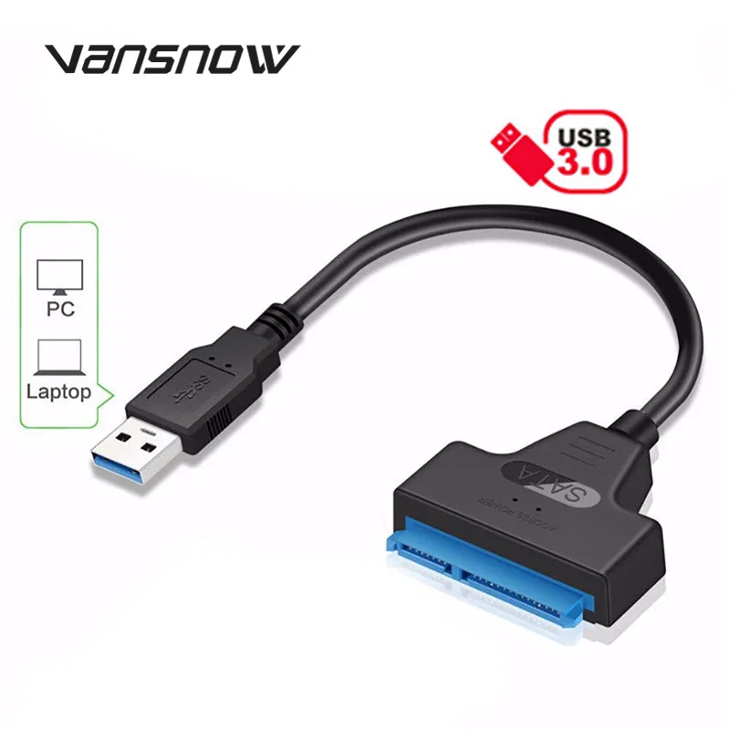 

New Usb Sata Cable Sata 3 To Usb 3.0 Adapter Computer Cables Connectors Sata Adapter Cable Support 2.5 Inches Ssd Hdd Hard Drive