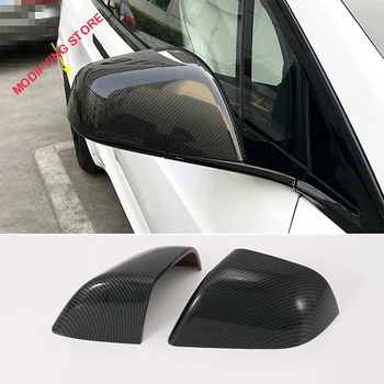

Carbon Fiber Rearview Mirror Covers for Tesla Model S P85 70D Sedan 2012 - 2015 Add On Mirror Cap Cover