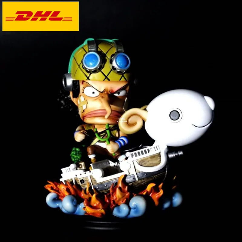 6" One Piece Statue The Straw Hat Pirates Bust Usopp Full-Length Portrait Guard Going Merry GK Action Figure Toy BOX 16CM V603