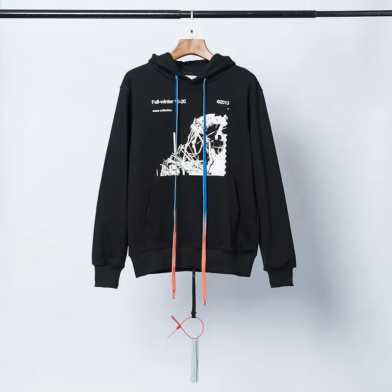 Бело-OW картина с изображением стрелы для Толстовка