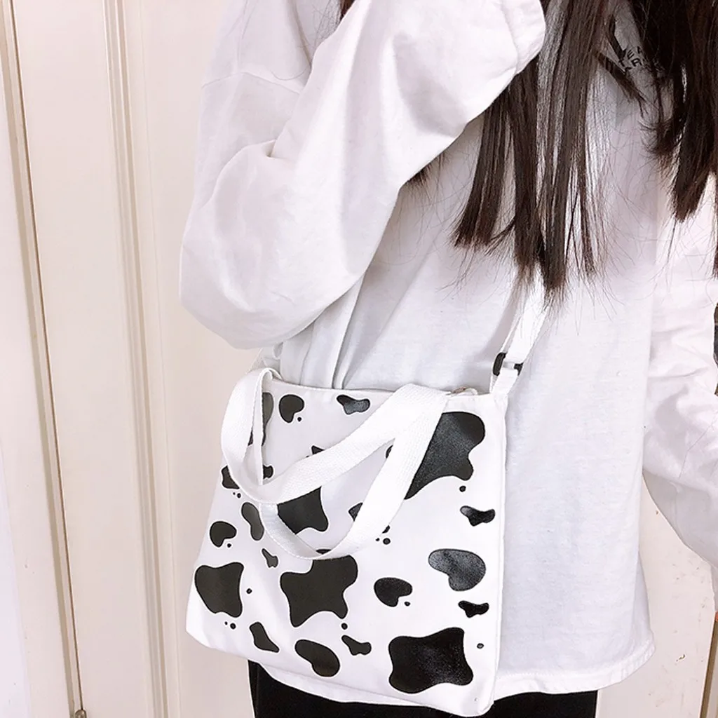Girls Little Hand Print Casual Canvas Shopper Bag Shoulder Handbag Fashion bag