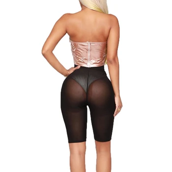 

Women Silk Feel See Through Mesh Cover Up Shorts beach sheer cover ups bottoms