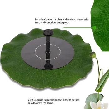 

Garden Pool Floating Leaf Shape Patio Solar Powered Bird Bath Fountain Pump 7V 1.4W Waterfalls High Efficiency Pond Pet Supplies