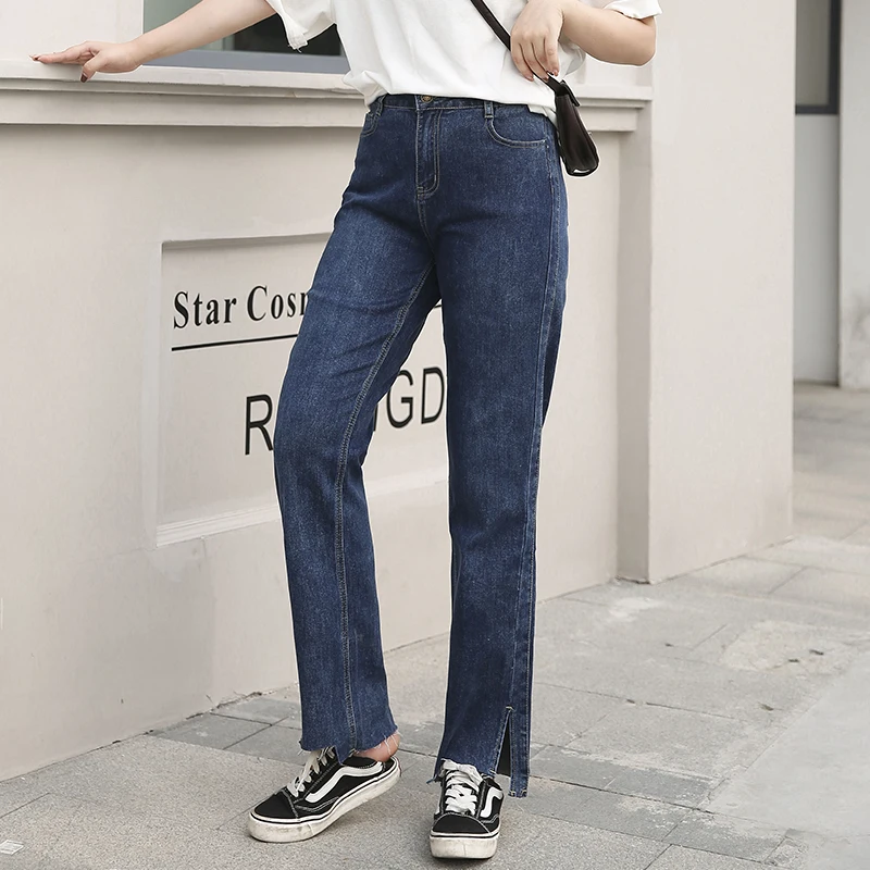 

Spring Fall Summer Casual High Waist Pants Oversized Straight Jeans Plus Size Boyfriend Jeans for Women