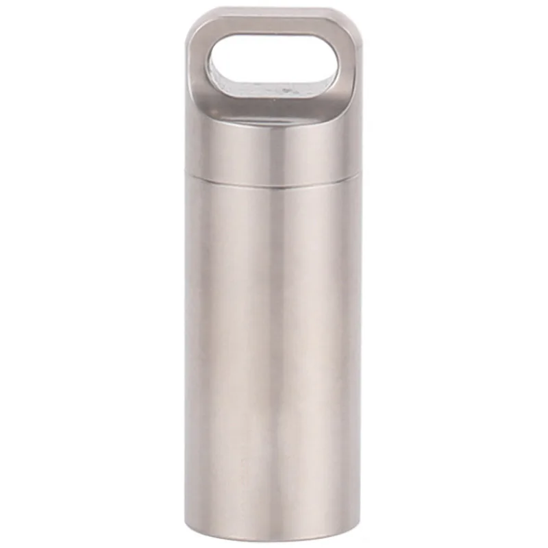 

Titanium Waterproof Eco-Friendly Pill Box Outdoor Emergency Drugs Sealed Warehouse Edc Tool Small