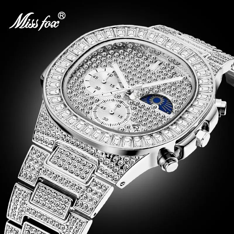 

Dropshipping PLADEN Male Watches aaa Full Diamond Hight Quality Watch Fashion Designer Quartz Clock Hip Hop Hot Salling Gift