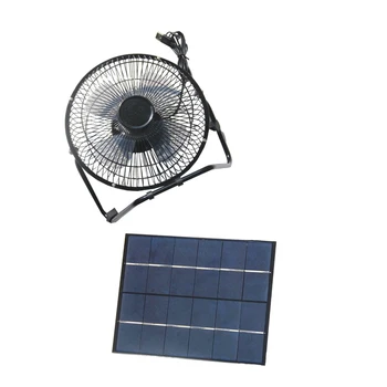 

Solar Powered USB Fan Quiet Free Angle Rotation Desk Fan Outdoor Home Chicken House Cooling Ventilation System