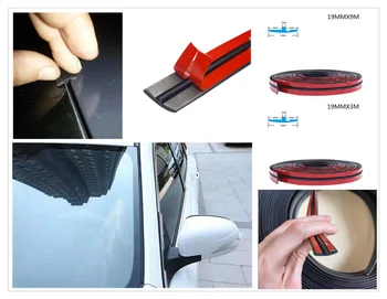 

Universal 14 19MM Rubber seal front windshield sunroof car styling for Infiniti QX50 Q QX80 Q50 Prototype QX30 Q60