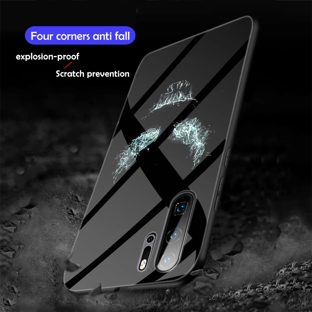 Светящиеся стеклянные Чехлы Venom для huawei P20 P30 P10 Pro P Smart Plus Lite Z для Honor 20 20i 10 10i 9 7A 9X Pro Lite