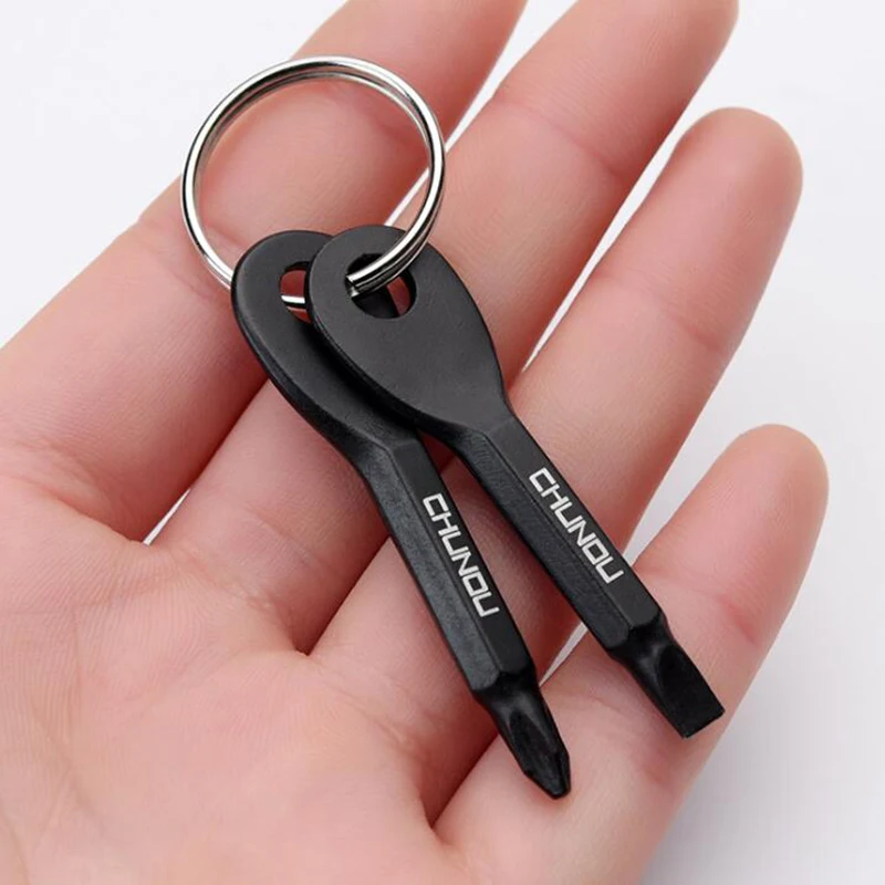 2pcs creative word Phillips screwdriver key chain outdoor camping carabiner lock rock climbing multi-purpose tool | Спорт и