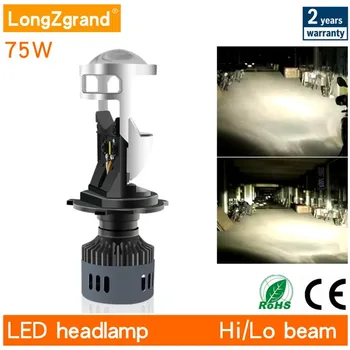 

Motorcycle Headlight H4 Vintage Round Motorcycle Front Headlight LED Lamp LENS 12V Cafe Racer Scooters Motorbike Headlights