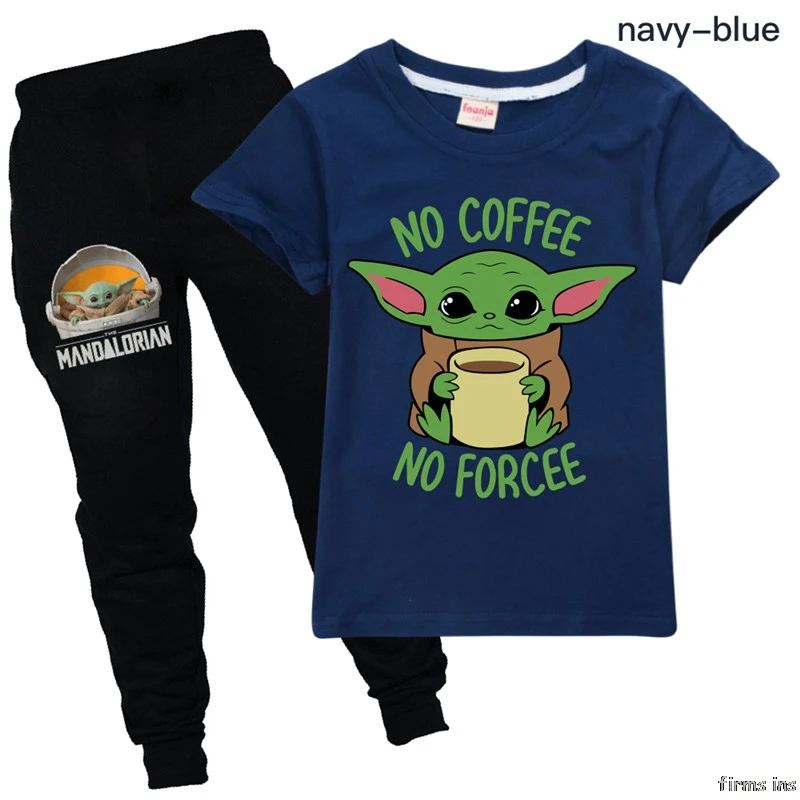 Fashion Sets Summer Boys Mandalorian Baby Yoda Clothes Kids Short