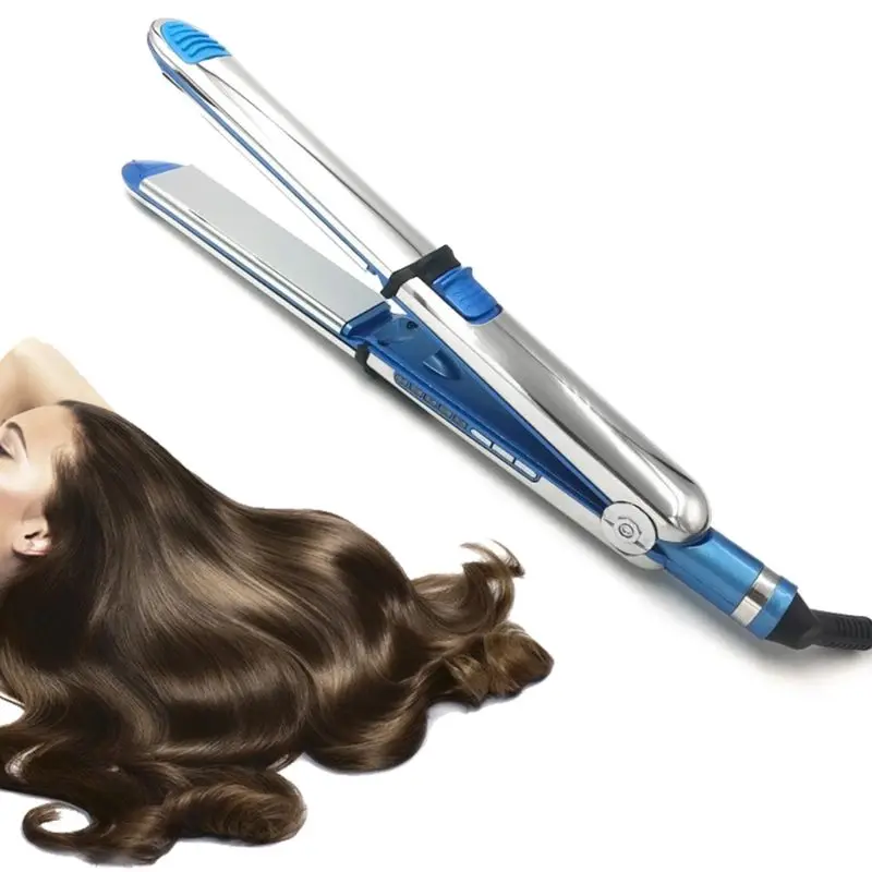

Hair Straightener Curler Professional Tourmaline Ceramic Straightening Flat Iron Styling Tool Adjustable Temperature