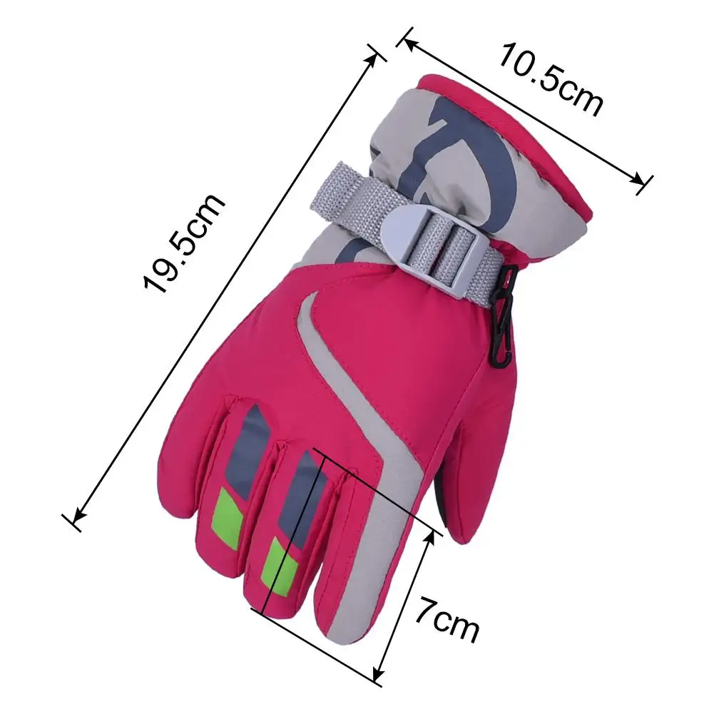 New Children's Ski Gloves Snowboard Gloves Snowmobile Winter Warm Gloves Windproof Waterproof Snow Mountain Climbing Gloves