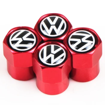 

6color Car Wheel Tire Valves Tyre Stem Air Caps Case For VW Volkswagen Golf Polo MK6 Passat Tiguan Jetta Touran Car Accessories