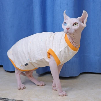 

Sphinx Cat Clothes Hairless Cat Cotton Anti-allergy Thin Spring And Summer Cotton Clothes For Cat