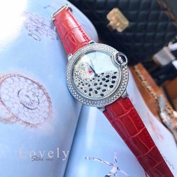 

women's leopard series Watch top brand 38MM Dial Automatic Mechanical Stainless Steel Sapphire Reloj ctr Male Wrist Watch