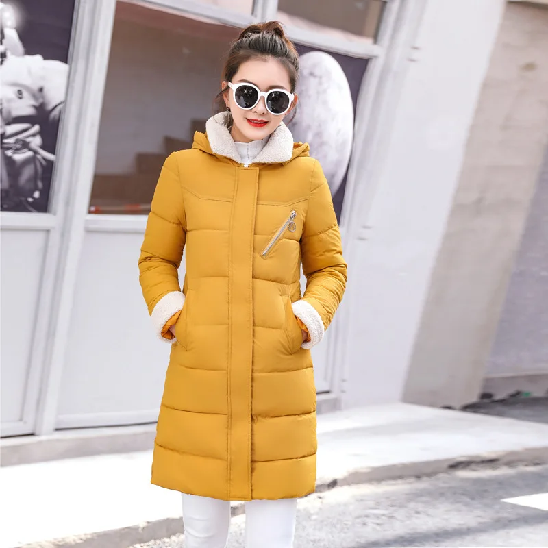 

New Style down Jacket Cotton-padded Clothes Women's Mid-length 2019 Winter New Style Korean-style Slim Fit Slimming Large Size C