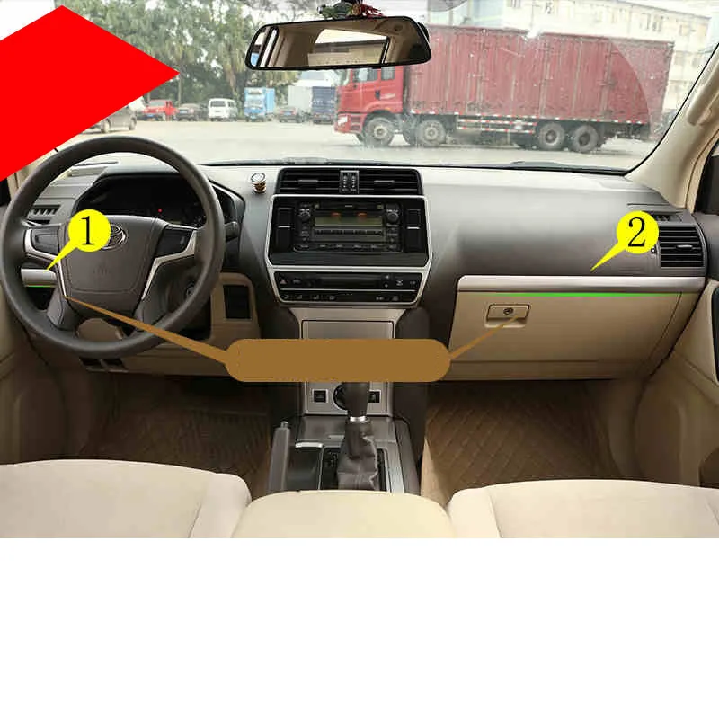 Lsrtw2017 для Toyota Land Cruiser Prado J150 150 приборной панели автомобиля отделка интерьера хромированные аксессуары