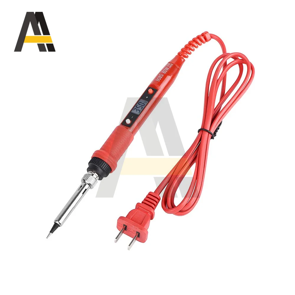 electric soldering irons 80W LCD Electric Soldering iron 908S Adjustable Temperature Solder 110V/220V iron With Soldering Iron Tips with EU/US Plug gas welding machine