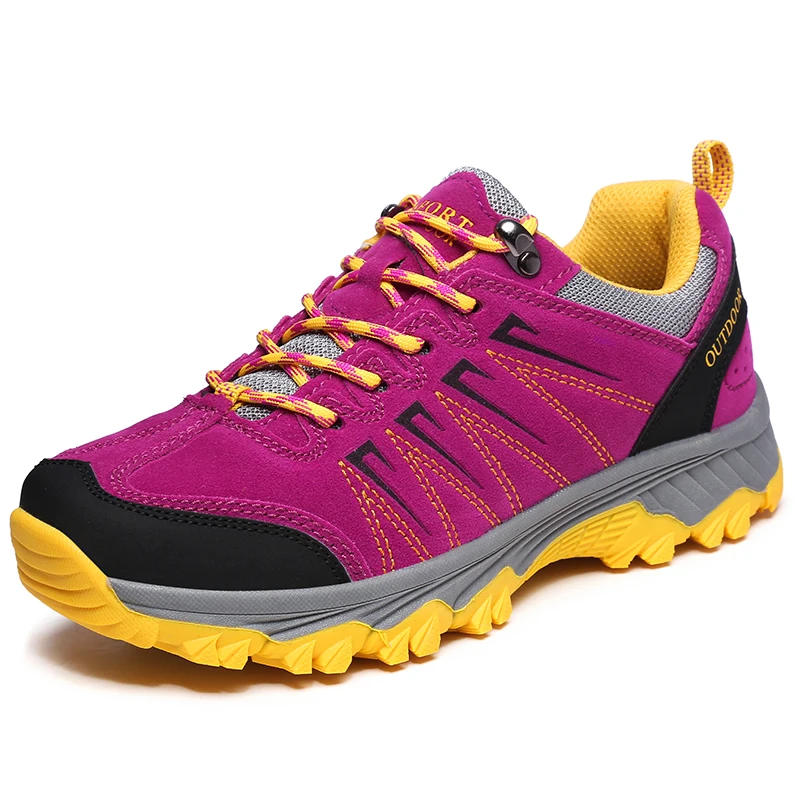 Пара уличных альпинистских ботинок для мужчин и женщин, модные классические треккинговые ботинки, YTd-578 - Цвет: Purple