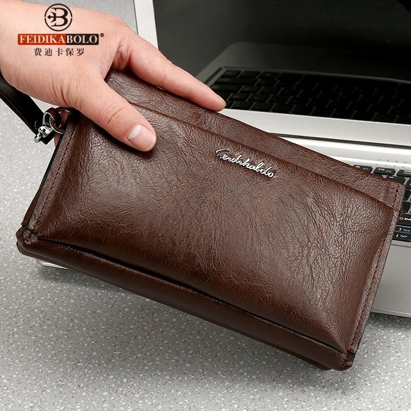 

Ultra Large Capacity MEN'S Wallet Long Multi Card Bit Faux Leather Men Clutch Bag Casual Handbag