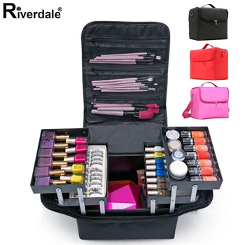 

Large Capacity Women Cosmetics Storage Box Travel Portable Collapsible Makeup Beauty Manicure Tool Organizer Fashion Makeup Case