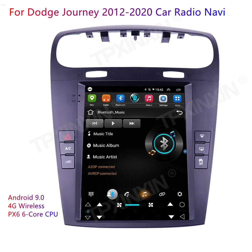 Tela Estilo PX6 Tesla para Dodge Journey 2012 2020, Android Car Auto